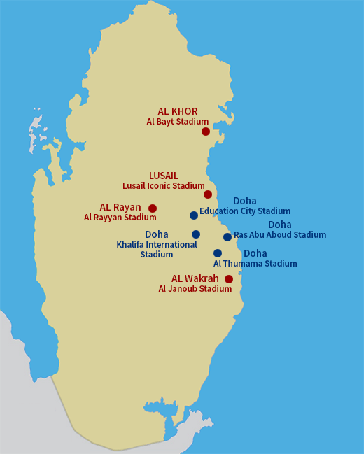 World Cup 2022 Map